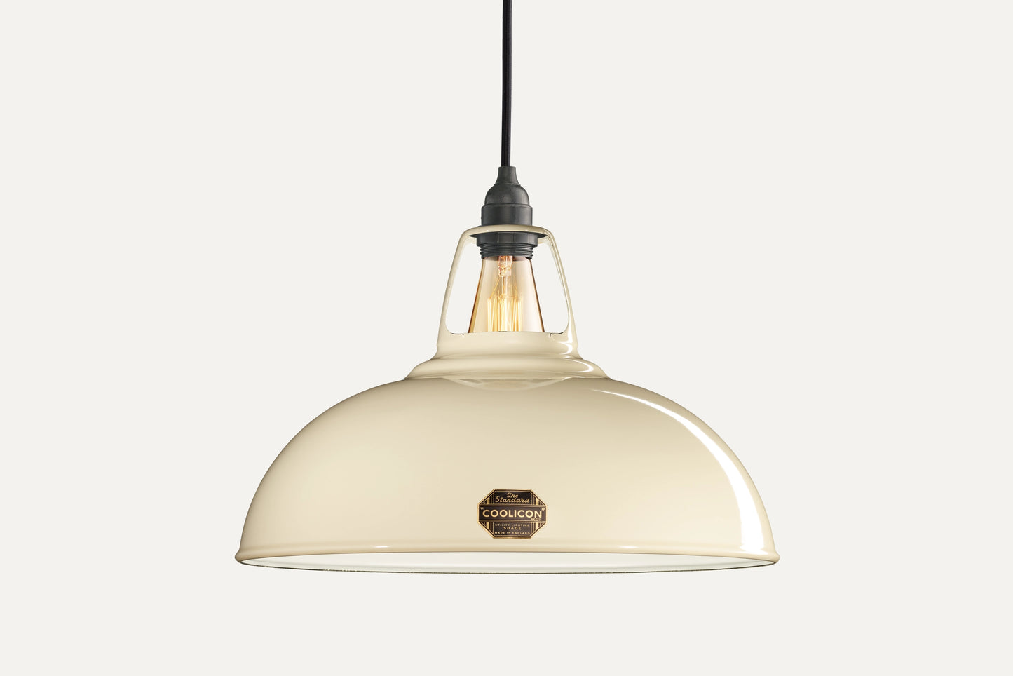Large Classic Cream Lampshade & Suspension Set