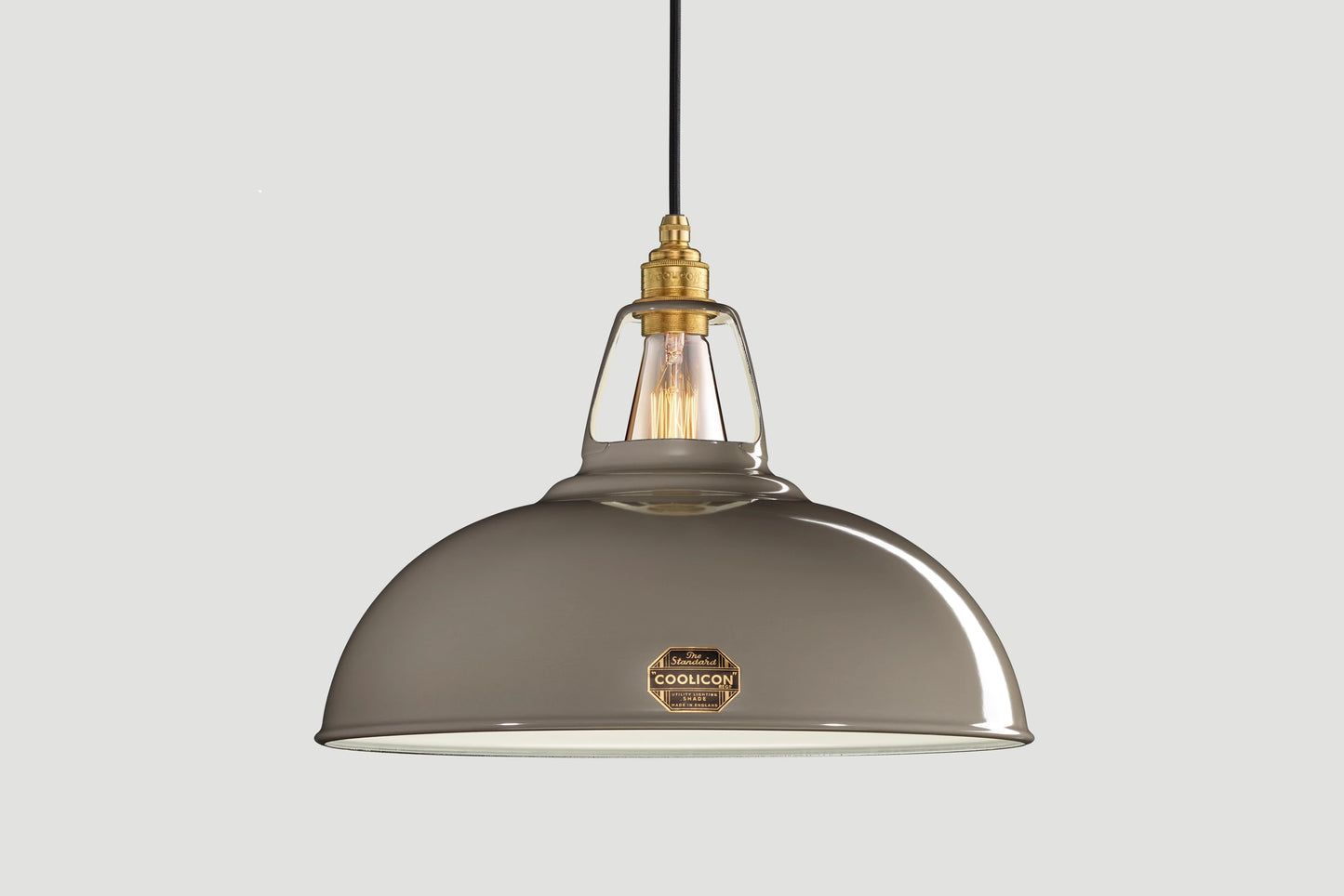 Large Grey Lampshade & Suspension Set