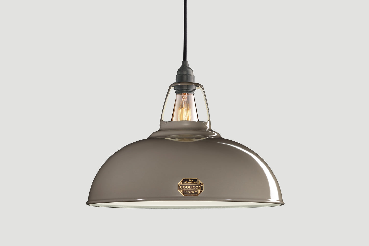 Large Grey Lampshade & Suspension Set