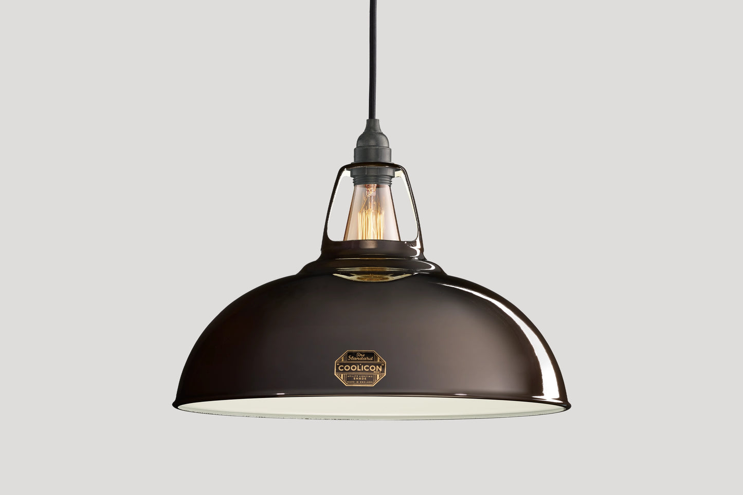 Large Pewter Lampshade & Suspension Set