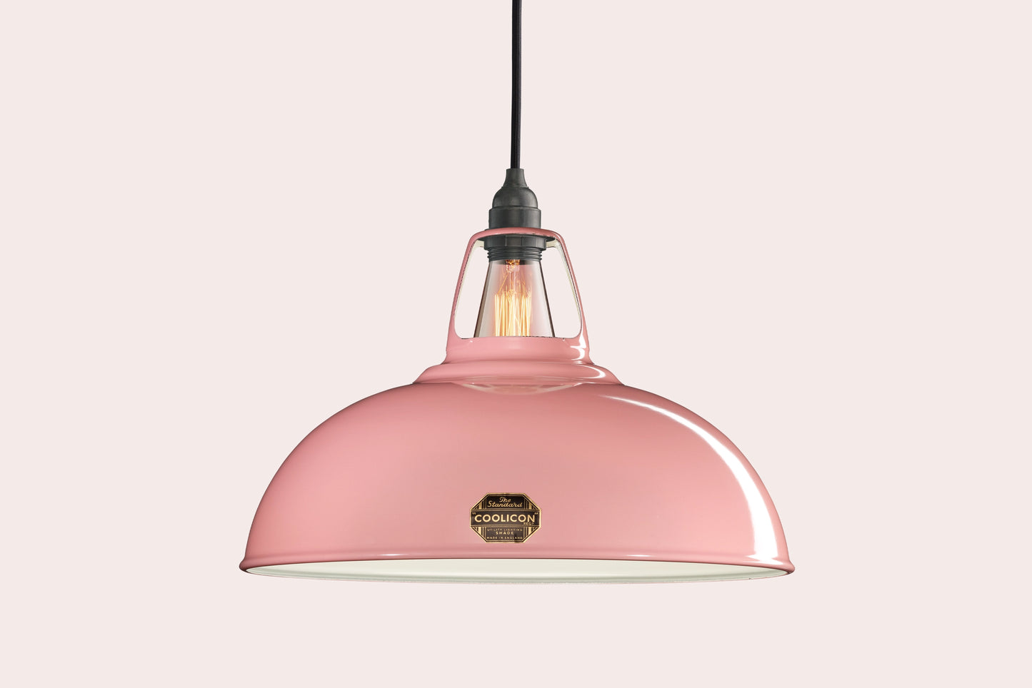 Large Powder Pink Lampshade & Suspension Set