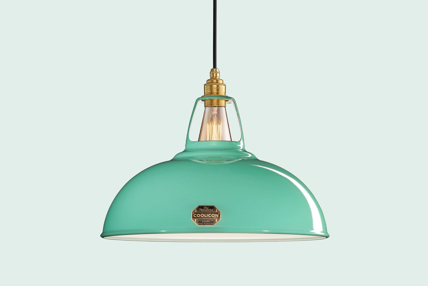 Large Fresh Teal Lampshade & Suspension Set