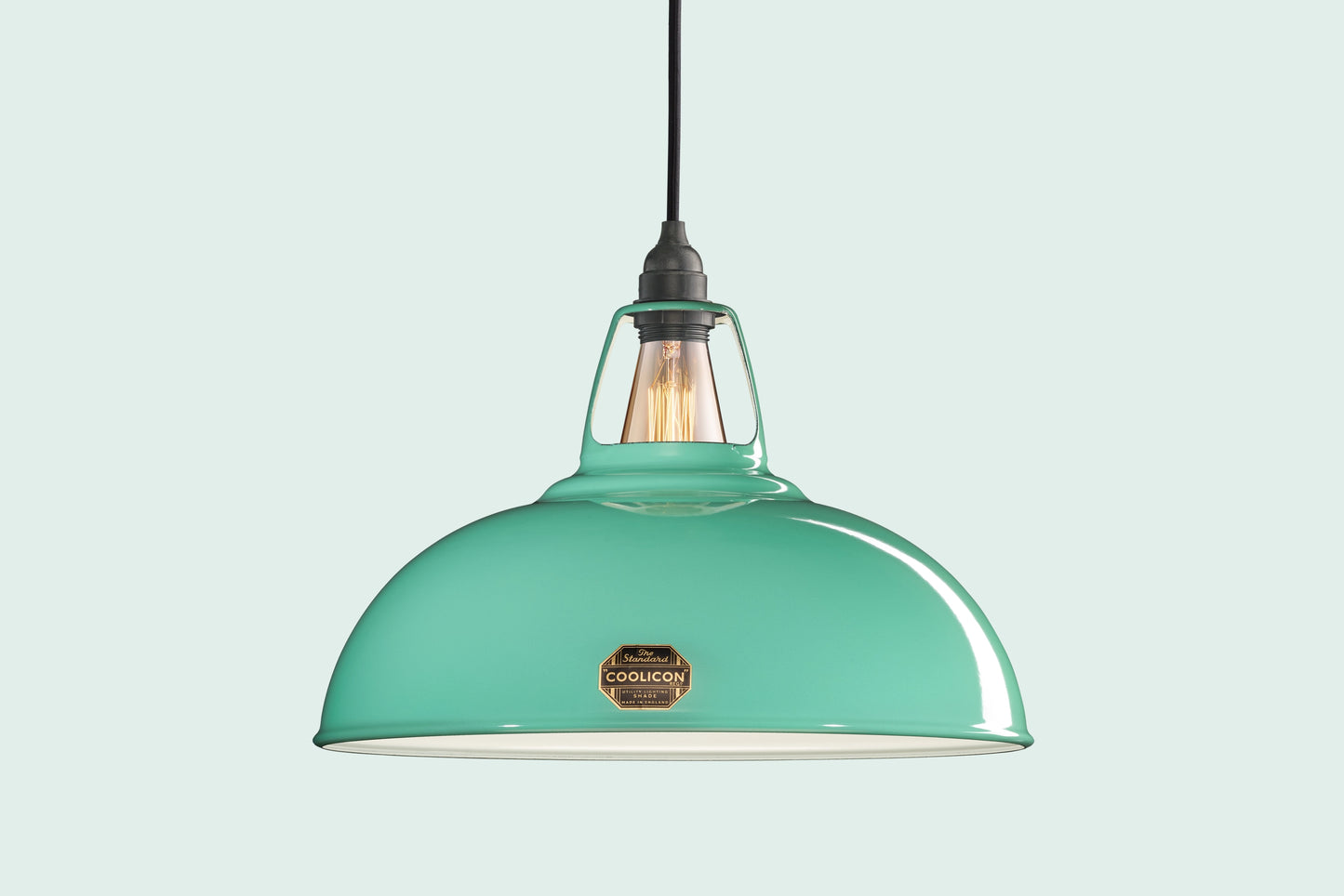 Large Fresh Teal Lampshade & Suspension Set