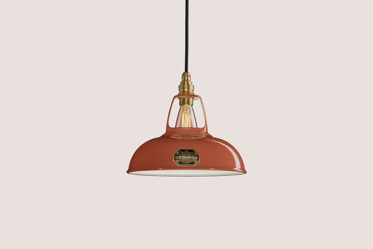 Original Terracotta Lampshade & Suspension Set