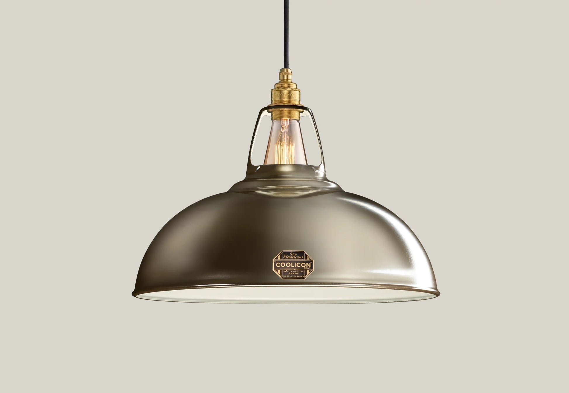 A Large Antinium shade hanging over a grey background