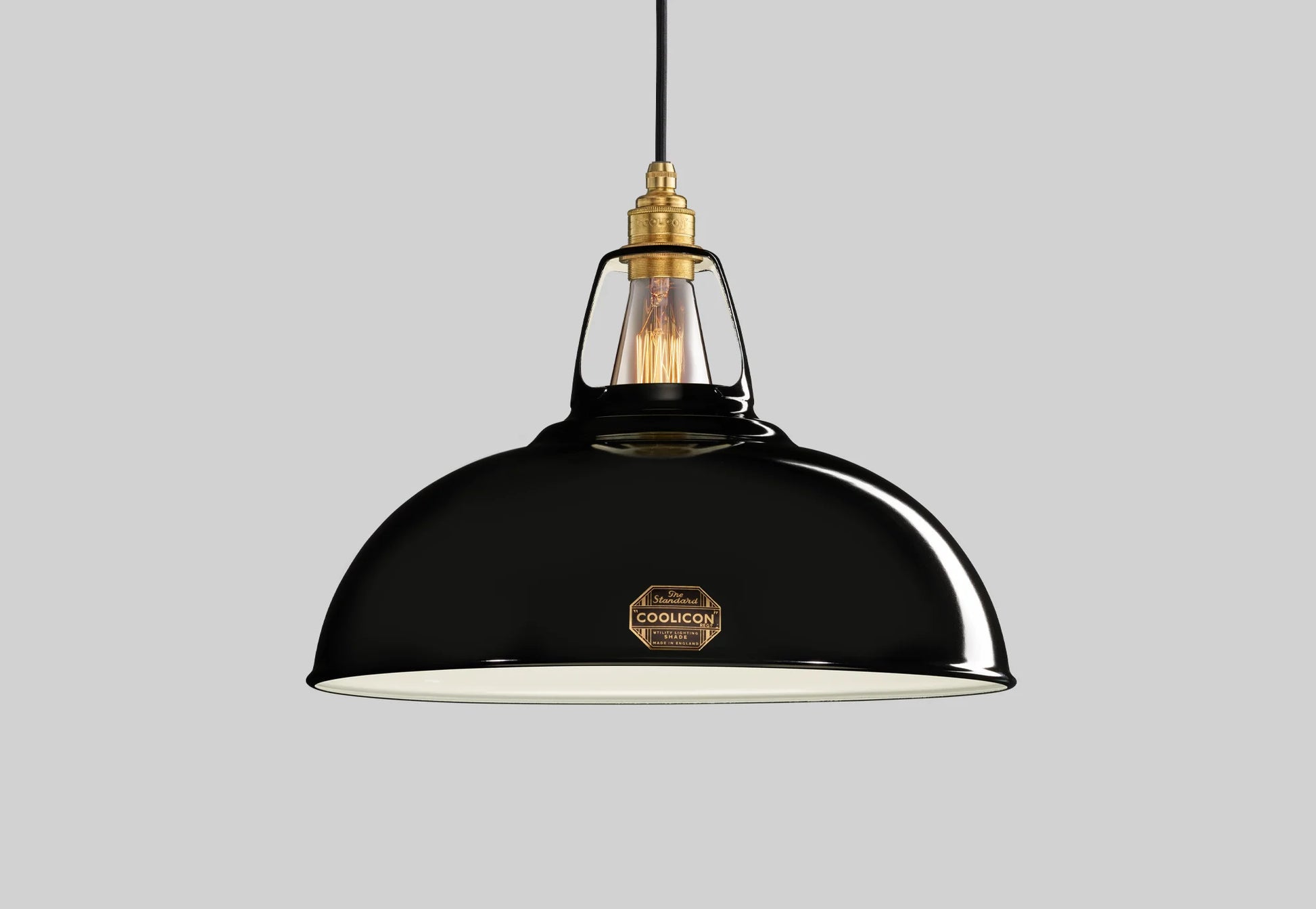 Jet Black Lampshade Large Size Pendant Light Coolicon Lighting