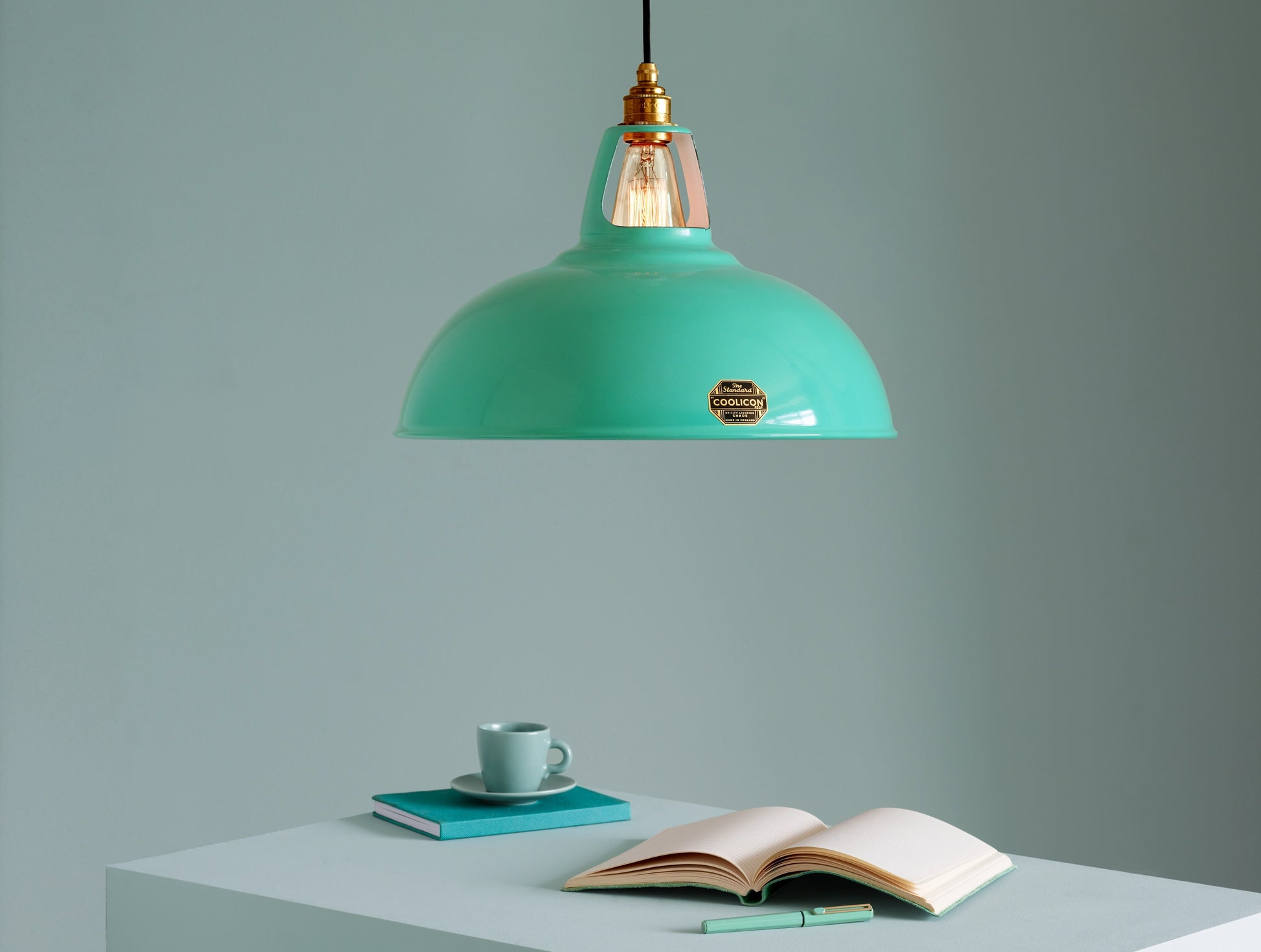 Teal pendant online light