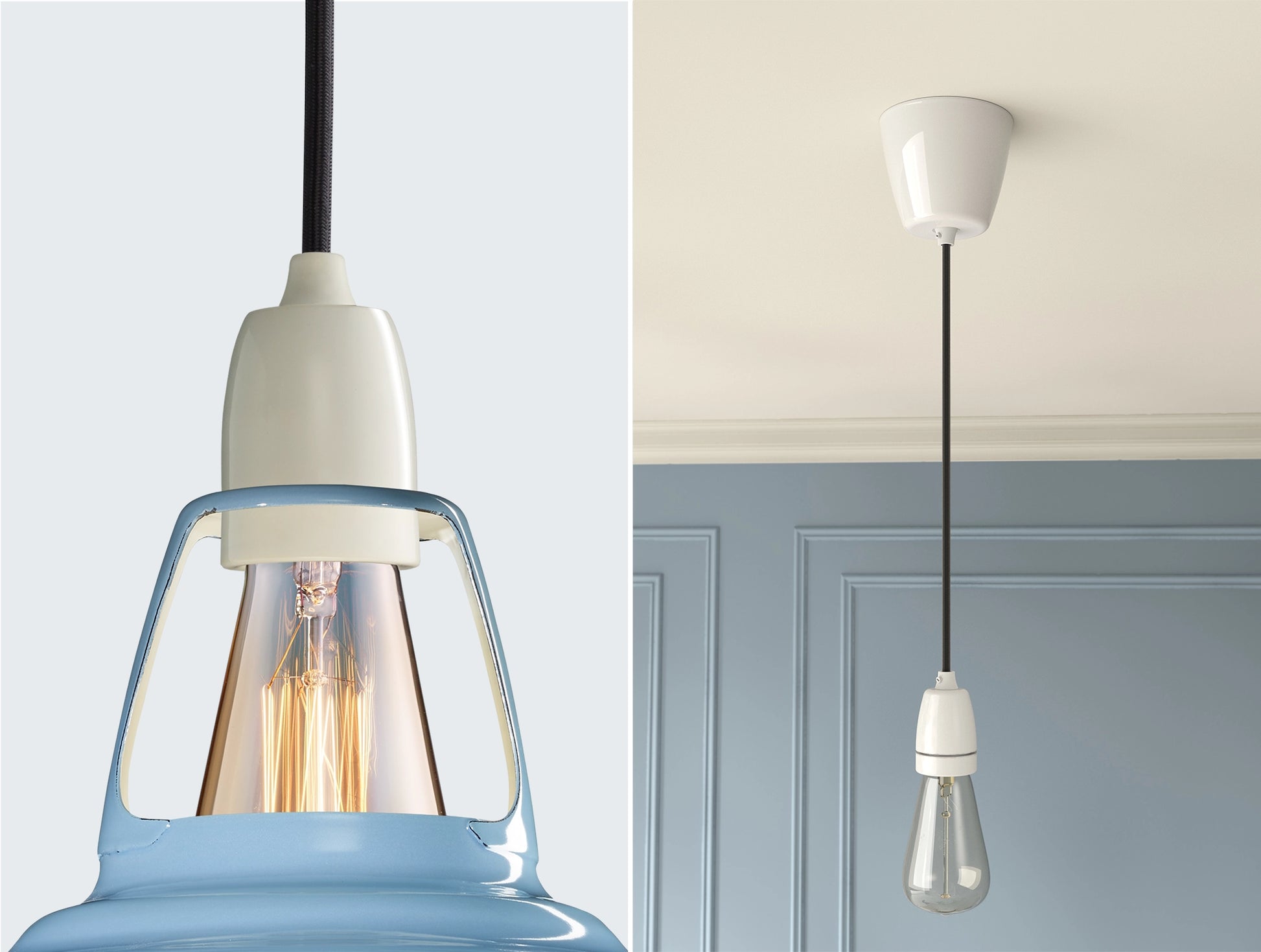 Light blue lamp shade deals