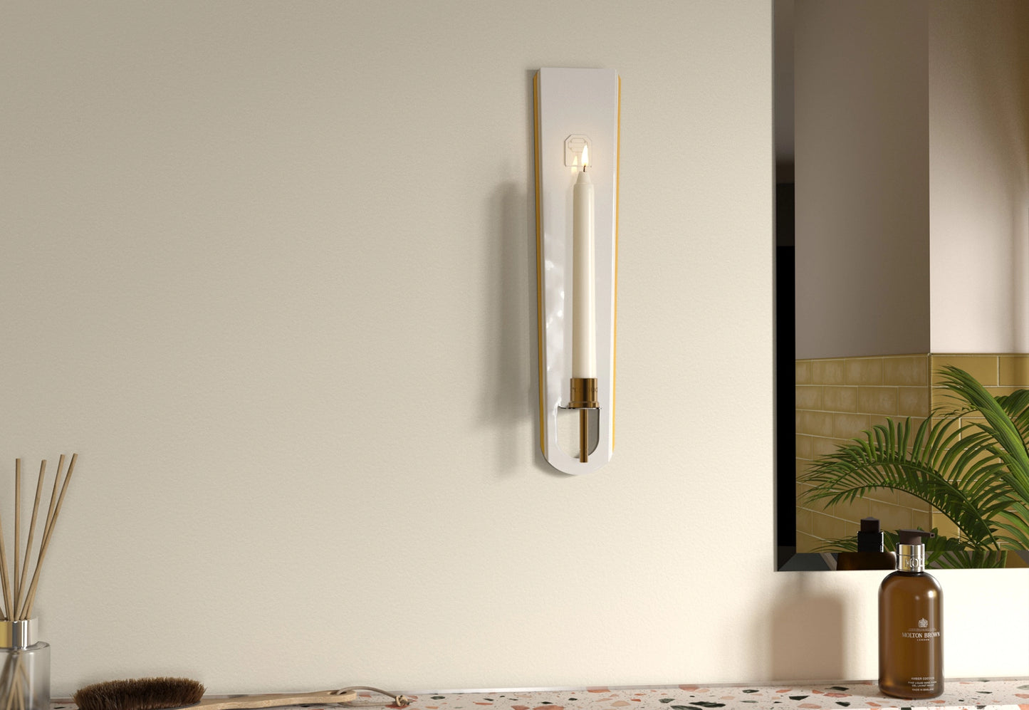 Deep Yellow Candle Sconce