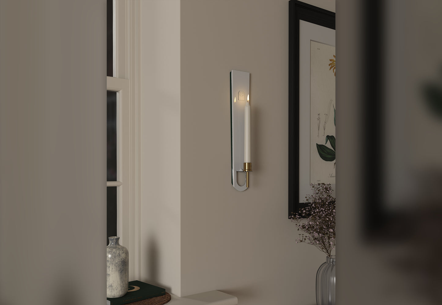 Jet Black Candle Sconce