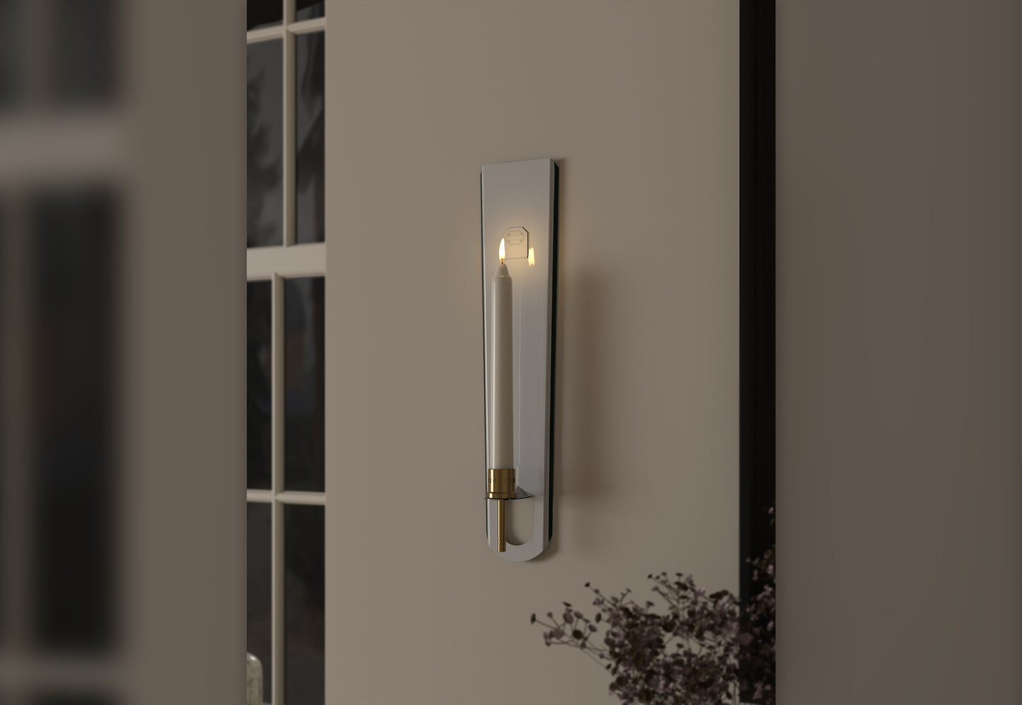 Jet Black Candle Sconce