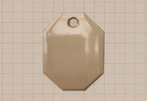 A Latte Brown colour Vitreous Enamel swatch sample from Coolicon Lighting.