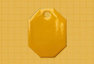 A Deep Yellow colour Vitreous Enamel swatch from Coolicon Lighting.