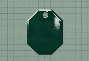 An Original Green colour Vitreous Enamel swatch sample from Coolicon Lighting.