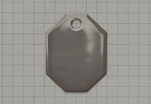 An Original Grey colour Vitreous Enamel swatch sample from Coolicon Lighting.